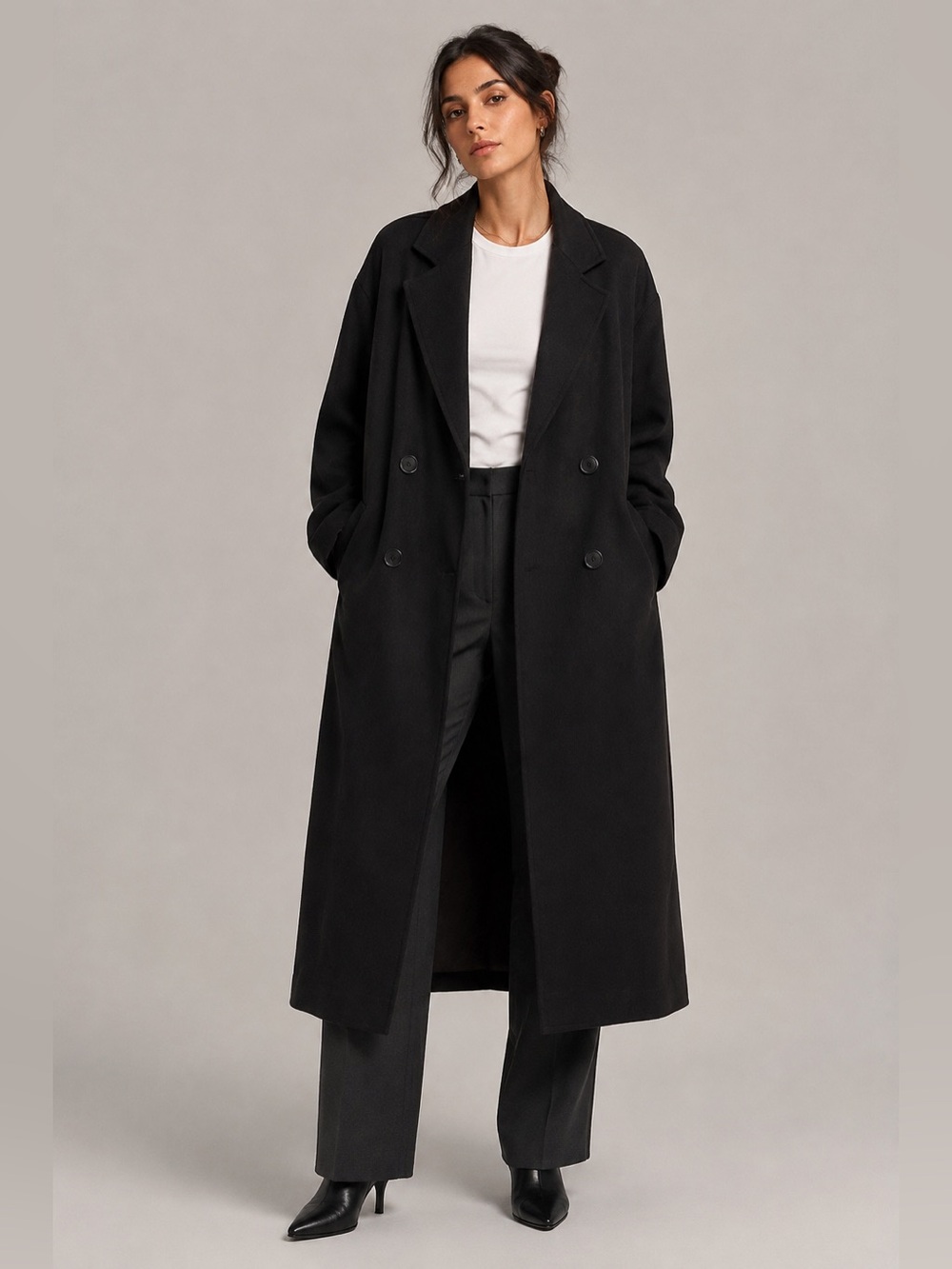 Zara feels like cashmere lightweight oversized peacoat